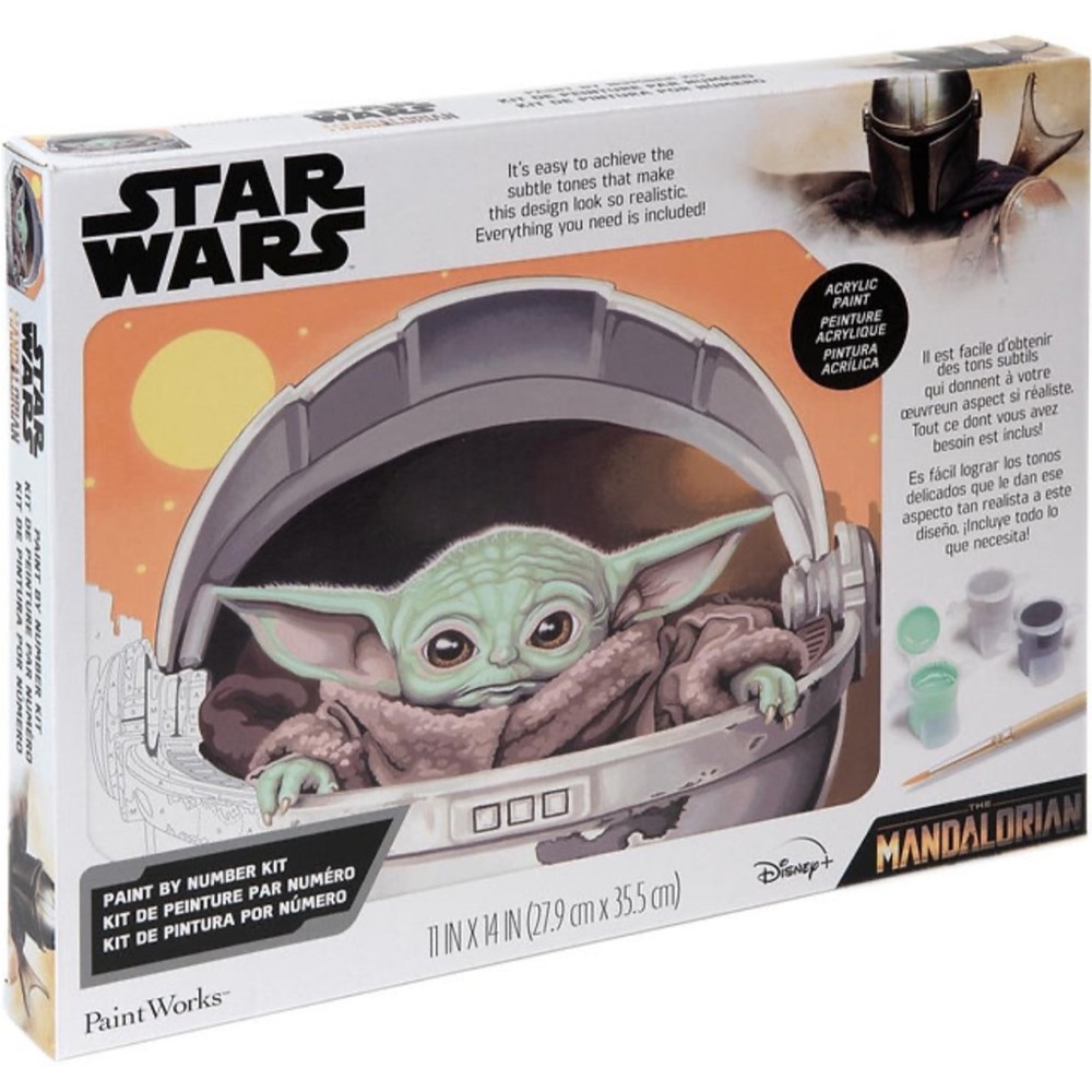 NIB Grogu The Mandalorin Paint By Number Kit Star Wars